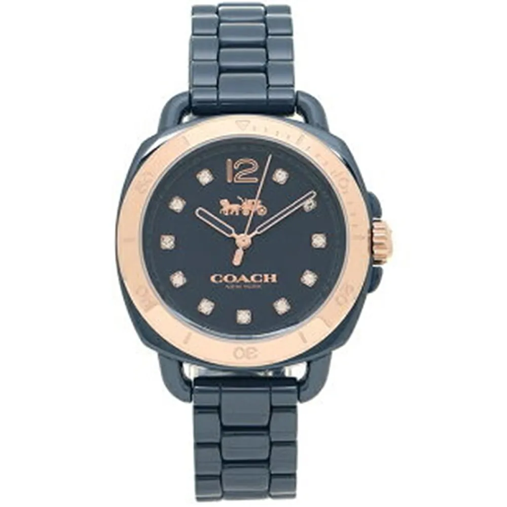 【COACH】經典陶瓷女腕錶x藍色x34mm(14502753)