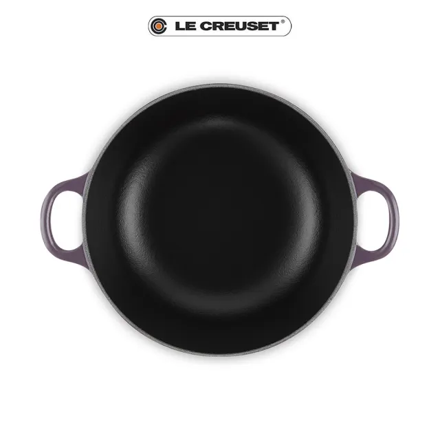 【Le Creuset】琺瑯鑄鐵鍋媽咪鍋水晶紫26cm(B鏟杓淡粉紫)