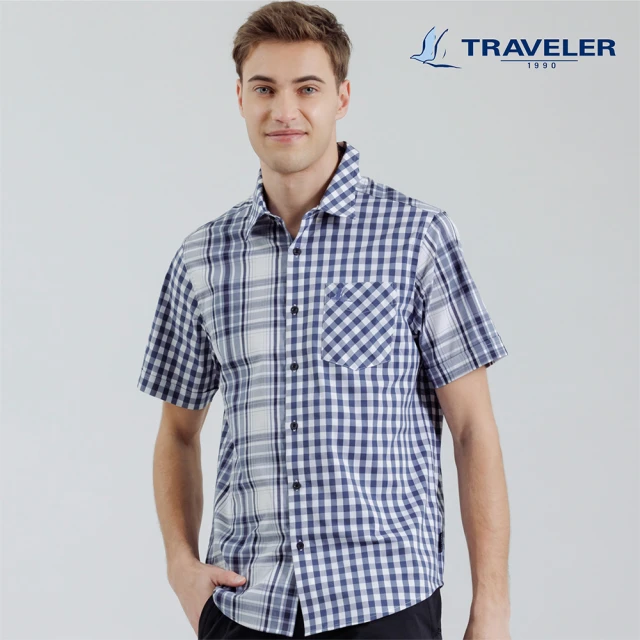 TRAVELER 旅行者 男款Coolmax彈性襯衫_231TR707(涼感/彈性襯衫)