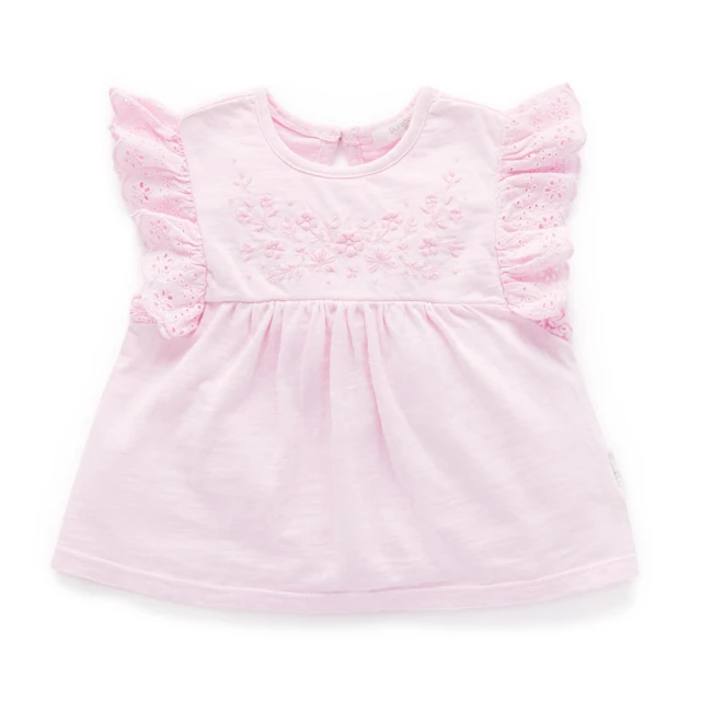 【Purebaby】澳洲有機棉 女童短袖上衣 2色(嬰幼童 有機棉 短T 上衣)