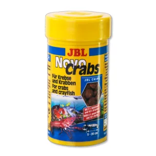 【JBL 臻寶】德國螯蝦與蟹專用飼料100ml沉底錠狀Novo Crabs 螃蟹/底棲/螯蝦專用飼料(適合螯蝦為主食)