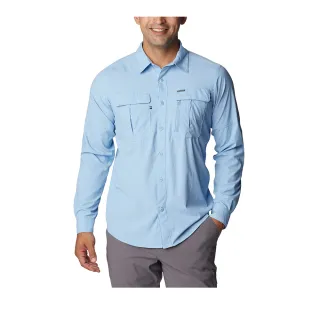 【Columbia 哥倫比亞 官方旗艦】男款- UPF40超防潑長袖襯衫-藍色(UAE97430BL / 2023年春夏)