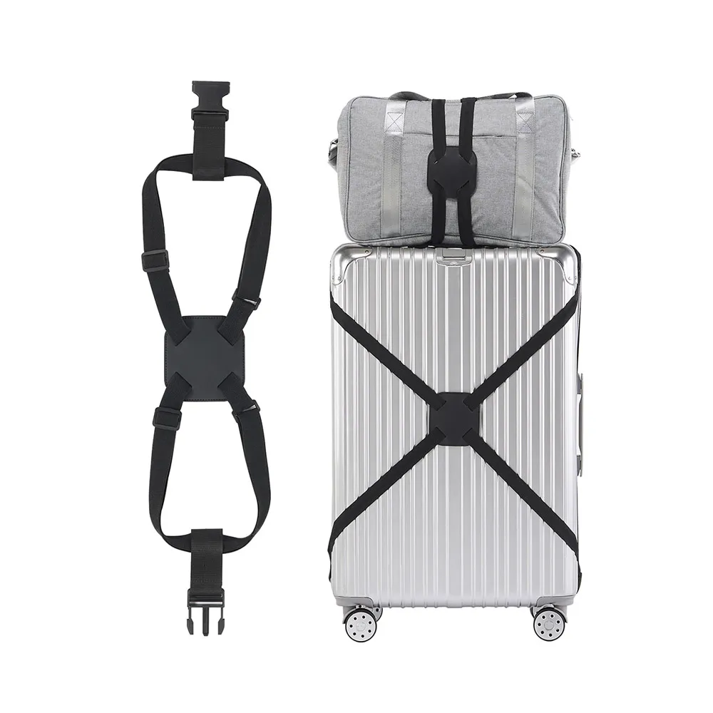 【Viita】高彈力背包行李捆綁固定帶/折疊收納行李箱固定帶 黑色