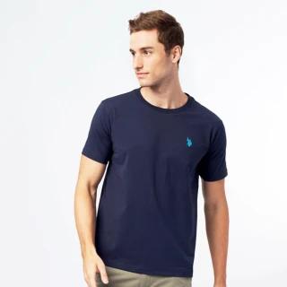 【U.S. POLO ASSN.】舒活彈性T恤-藏藍色(短袖 T恤 小馬)