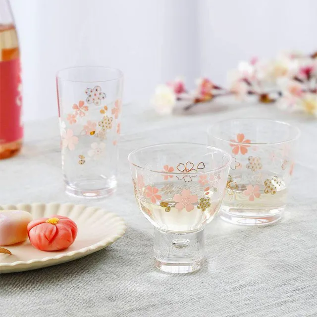 【TOYO SASAKI】日本製和紋櫻花酒杯/130ml(日本高質量玻璃代表)