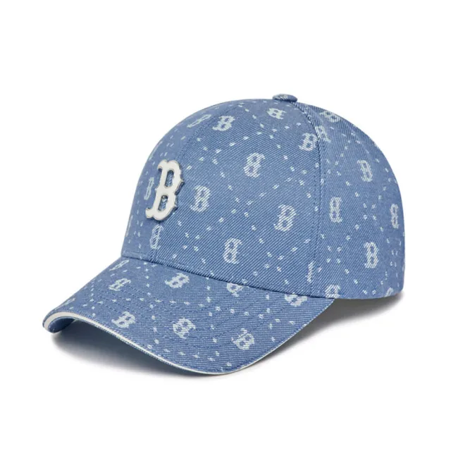 【MLB】可調式硬頂棒球帽 MONOGRAM系列 洋基隊 紅襪隊(3ACPMD13N-兩色任選)