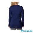 【Columbia 哥倫比亞 官方旗艦】女款-UPF50快排長袖上衣-深藍(UAP72670NY / 2023年春夏)