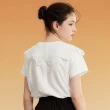 【OUWEY 歐薇】甜美簡約活動蕾絲領片上衣(白色；S-L；3232161204)