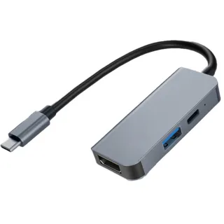 【DA】type-c 鋁合金 轉接器 PD充電 USB3.0 HDMI(三合一轉接器)