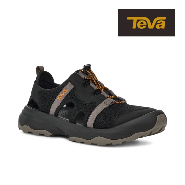 【TEVA】原廠貨 男 Outflow CT 水陸兩棲護趾涼鞋/雨鞋/水鞋(黑色-TV1134357BLK)