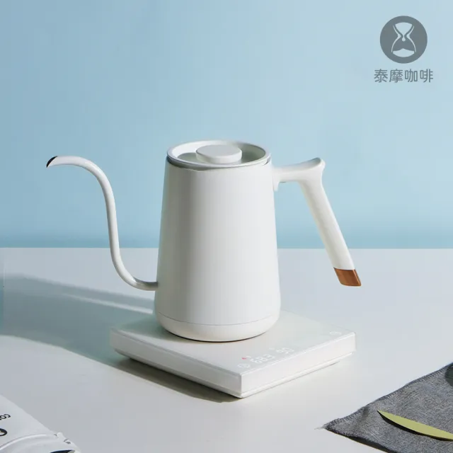 【TIMEMORE 泰摩】泰摩咖啡 魚SMART溫控手沖壺 600ml-黑色細嘴(溫控壺 快煮壺 熱水壺 控溫壺)