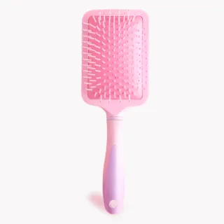 【人魚姬】粉色方形頭皮按摩梳(防打結 防靜電 梳子 順髮梳 美髮梳 氣墊梳 氣囊梳 木梳 禮物)