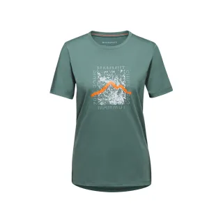 【Mammut 長毛象】Mammut Core T-Shirt Women Box 機能短袖T恤 深玉石綠 女款 #1017-05070