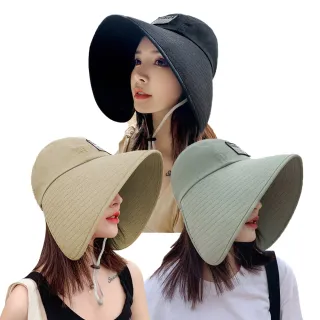 【QIDINA】韓版時尚網紅遮臉防曬遮陽帽-C(登山帽 漁夫帽女 防曬帽子女 鴨舌帽)