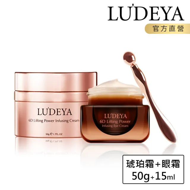 【LUDEYA】琥珀超能量細紋撫平組(琥珀霜+琥珀眼霜)