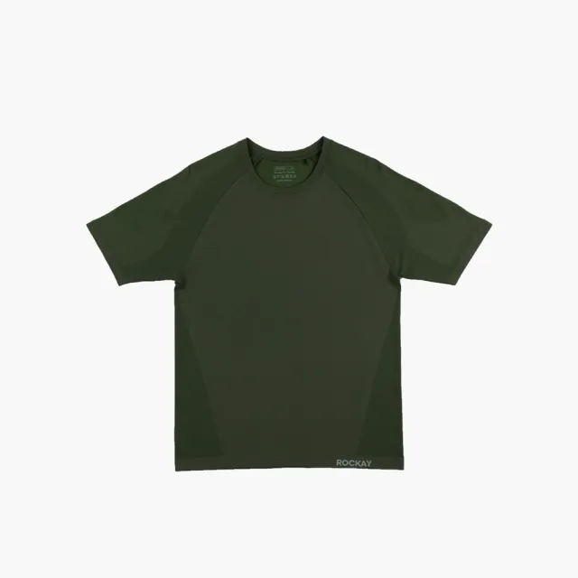 【Rockay】無縫排汗短袖訓練上衣 - 女 - Forest Green(路跑上衣、運動機能服)