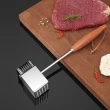 【PUSH!】廚房用品新款304不銹鋼錘肉器鬆肉紮插肉拍打斷筋錘敲肉錘肉排工具(鬆肉錘D311)
