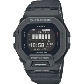 【CASIO 卡西歐】G-SHOCK 纖薄運動系藍芽計時手錶-沉著黑  新年禮物(GBD-200-1)