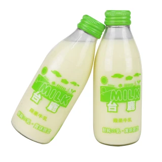 【高屏羊乳】台鹿系列-SGS玻瓶蘋果調味牛奶200mlx15瓶
