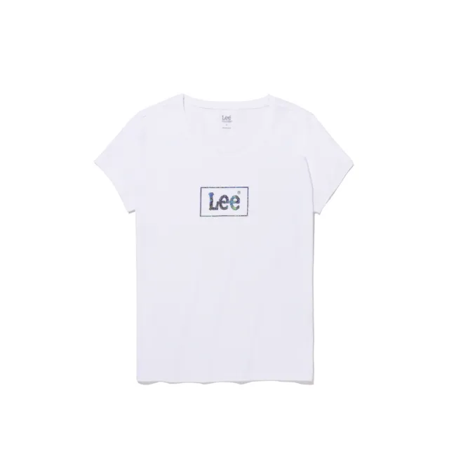 【Lee 官方旗艦】女裝 短袖T恤 / 閃色小LOGO 共2色 標準版型(LB302059K11 / LB302059K14)