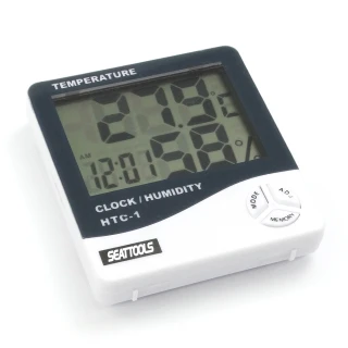 【迅一電子】數位多功能溫濕度計 兩入 溫度計 時鐘日期多功能 851-TAH(大螢幕 可立可掛 電子溫濕度計)