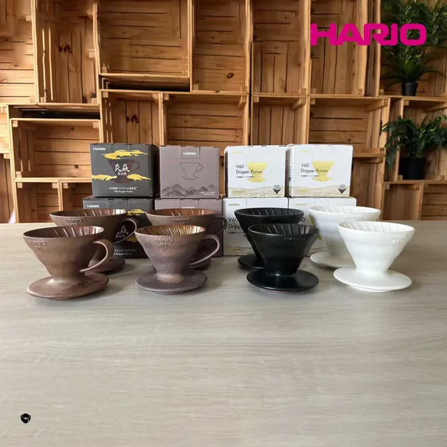 【HARIO】V60老岩泥01濾杯 1次燒象牙白(濾杯 手沖濾杯 錐形濾杯 台灣製 VDCR-01-W 情人節 禮物 尾牙)