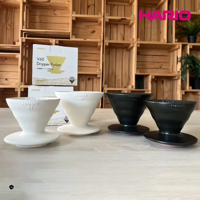 【HARIO】V60老岩泥02濾杯 1次燒象牙白(濾杯 手沖濾杯 錐形濾杯 台灣製 VDCR-02-W 情人節 禮物 尾牙)