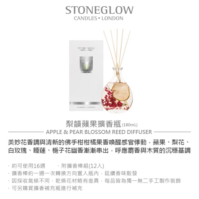 【STONEGLOW】梨韻蘋果擴香瓶 180mL