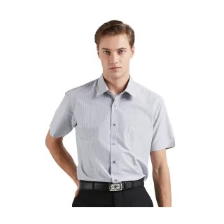 【ROBERTA諾貝達】男裝 灰色短袖襯衫-紳士品味(台灣製 易洗好整理)