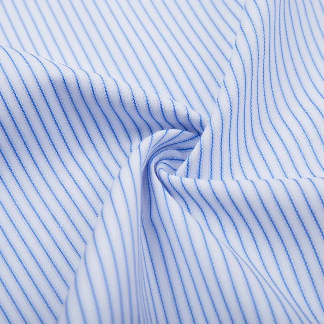 【ROBERTA 諾貝達】男裝 藍色短袖襯衫-時尚商務(台灣製 易洗好整理)