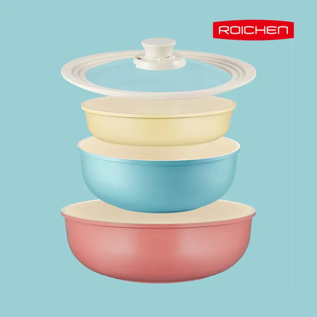 【Roichen】韓國專利蒸氣閥多用鍋蓋 24-28cm(圓型鍋通用陶瓷塗層不沾鍋)