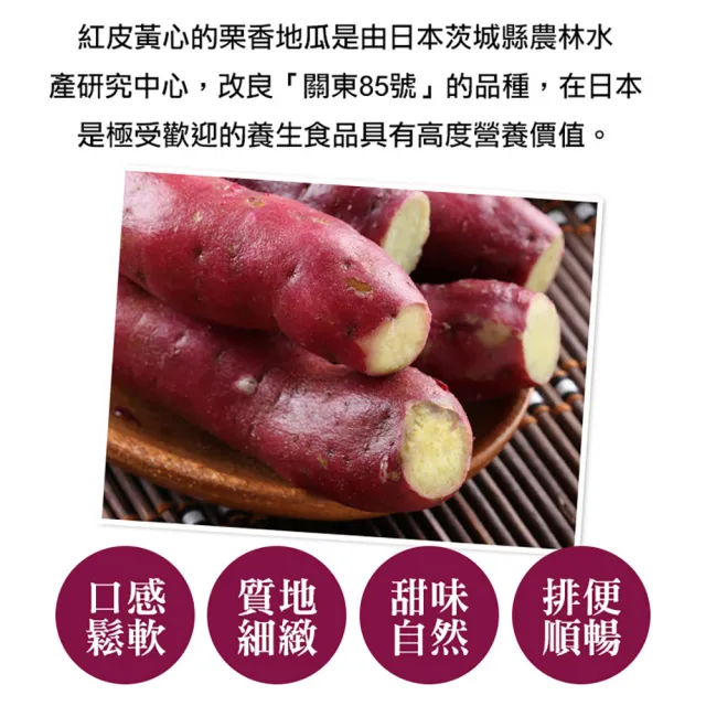【享吃美味】特A級紅皮栗香地瓜超值包2包(1Kg/包)