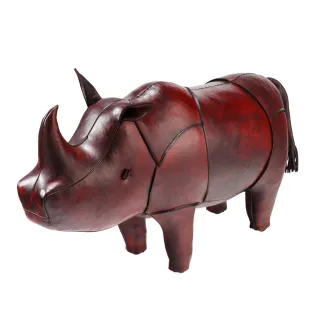 【北歐櫥窗】Omersa Rhino 犀牛 手工皮革凳(中)