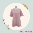 【RED HOUSE 蕾赫斯】蝴蝶結袖素面棉上衣(共3色)