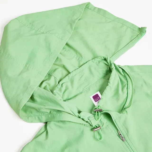 【ILEY 伊蕾】輕薄立領可拆式連帽抗UV外套(綠色；M-XL；1221014925)
