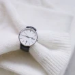 【NATURALLY JOJO】氣質時尚 文青髮絲紋皮革時尚腕錶-黑(JO96898-80M)