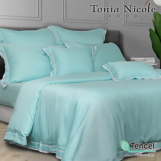 【Tonia Nicole 東妮寢飾】環保印染100%萊賽爾天絲被套床包組-青青河畔(特大)