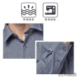 【LONRIS 儂禮士】灰色格紋長袖襯衫(舒適透氣、棉、聚酯纖維、商務襯衫)