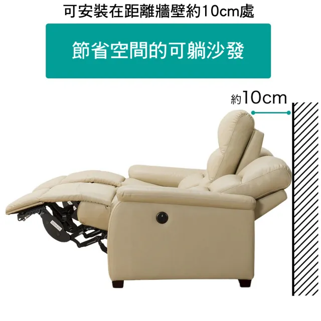 【NITORI 宜得利家居】◎耐磨合成皮革 1人用電動沙發 單人沙發 N-BELIEVA N-SHIELD BK(電動沙發)