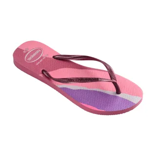 【havaianas 哈瓦仕】拖鞋 女鞋 夾腳拖 炫亮 Slim Palette Glow 薰衣草紫 4145766-1750W(哈瓦士)