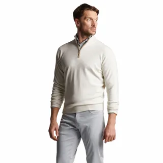 【Peter Millar】ARTISAN CRAFTED CASHMERE FLEX QUARTER-ZIP 男士 拉鍊長袖上衣