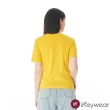 【KeyWear 奇威名品】印花V領短袖上衣(共2色)