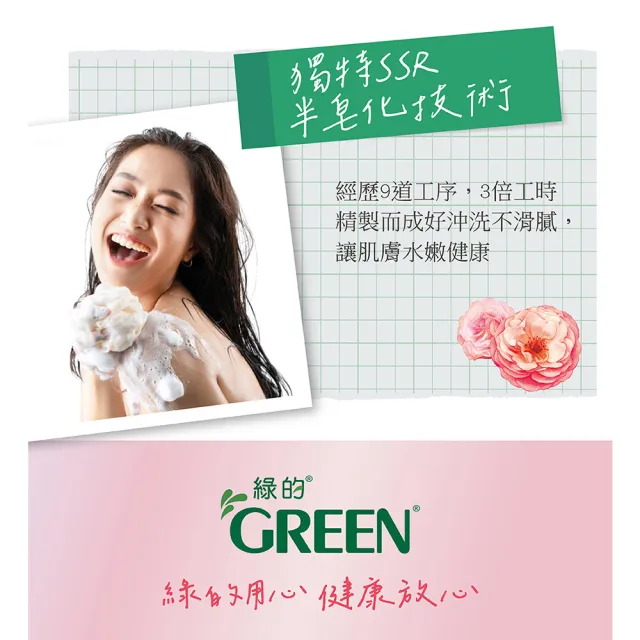 【Green 綠的】抗菌沐浴乳補充包-山茶花精萃(700ml)