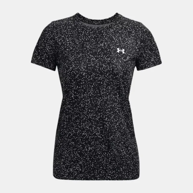 【UNDER ARMOUR】上衣 女款 短袖上衣 運動 TECH 黑 1370947-001