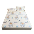 【ANTIAN】乳膠涼席枕頭套三件組 可水洗空調軟席 涼感床墊床單 150*200cm