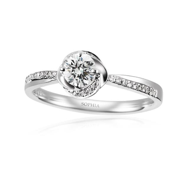 【蘇菲亞珠寶】GIA 30分 D/SI1 18K金 幸福相擁 鑽石戒指