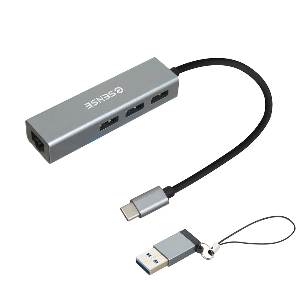 【ESENSE 逸盛】ESENSE C191 4合1Type-C/USB3.0HUB集線器(轉RJ45)