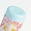 【小禮堂】Disney 迪士尼 公主 不鏽鋼轉蓋常溫直飲水壺 380ml - 藍粉集合款(平輸品)
