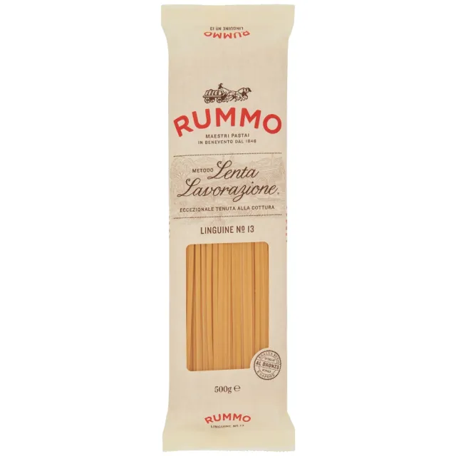 【RUMMO路莫】N.13 長型扁麵 Linguine 500g(適合搭配海鮮或番茄醬料)