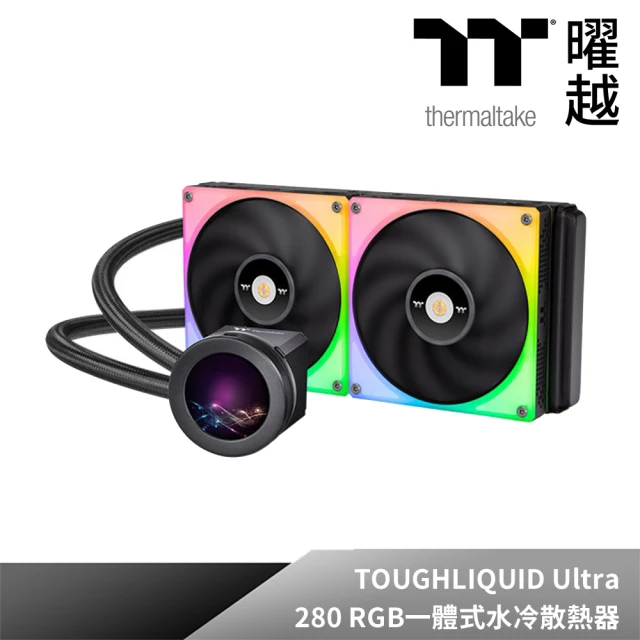 Thermaltake 曜越 鋼影 TOUGHLIQUID Ultra 280 RGB一體式水冷散熱器(CL-W371-PL14SW-A)